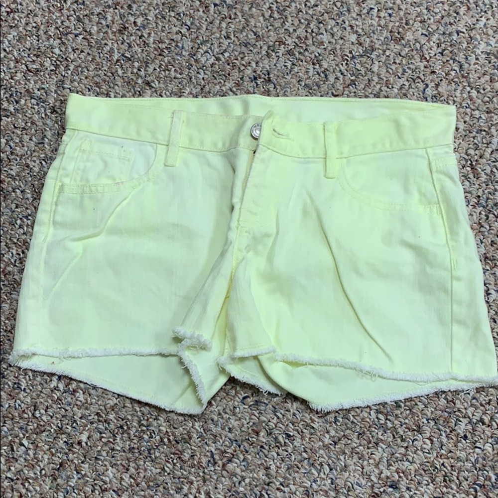 Old navy bright yellow shorts size 2